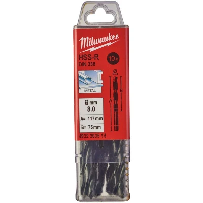 Afbeelding van Metaalboor Hss R 8 X 117 Mm (10 Stuks)