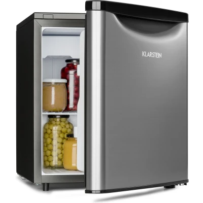 Afbeelding van Klarstein Yummy Koelkast Minikoelkast 45 Liter Vriesvak: 3 Koelkast: 42 Energielabel E 42Db Semi automatische ontdooifunctie Incl. lekbak Zilver