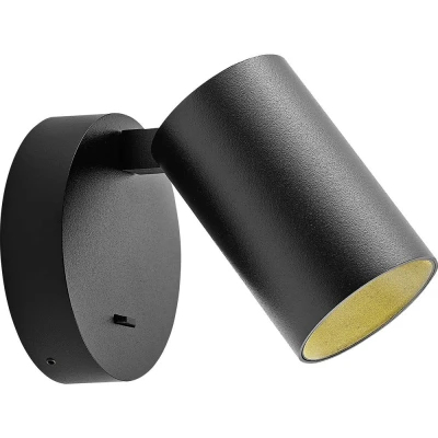 Afbeelding van Deko Light CAN TILT wandspot, zwart, Ø 10 cm metaal GU10 schakelaar