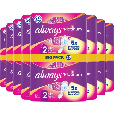 Afbeelding van 8x Always Maandverband Platinum Ultra Long 20 stuks
