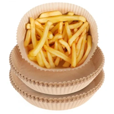 Afbeelding van COM FOUR® 100x bakpapier voor heteluchtfriteuse Airfryer Ø 20 cm antiaanbakpapier inzetstukken en oven (100 stuks)