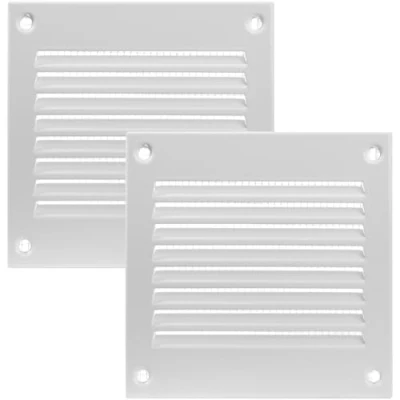 Afbeelding van Vent Systems Metalen ventilatieafdekking, 10,2 x cm, met ingebouwde ongediertebescherming, HVAC ventilatieafdekking voor thuisverbetering, ventilatiekanaalafdekking, 100 mm, 2 stuks