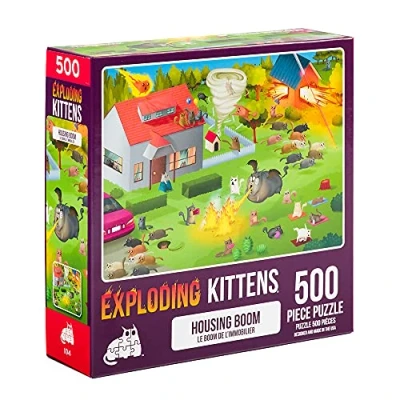 Afbeelding van Exploding Kittens Jigsaw Puzzles For Adults Housing Boom 500 Piece Family Fun &amp; Game Night