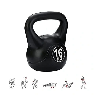 Afbeelding van 16 kg Kettlebell Gewicht met Ergonomische Handgreep, Halter voor Spiertraining Thuis en in de Sportschool