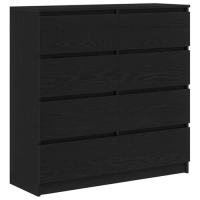 Afbeelding van vidaXL Dressoir 100x35x99 cm spaanplaat zwart eikenkleurig