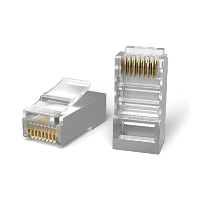 Afbeelding van Mr Tronic Cat6 Rj45 Connectoren 100 Connector Krimpconnector Stekker Voor Internet Kabel, Breedband Kabel 8P8C Ethernet (100 Pack, STP)