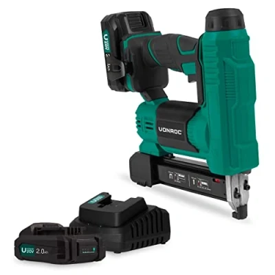 Afbeelding van VONROC accu tacker VPower 20V Incl. 1000 nieten &amp; spijkers 2x 2.0Ah en snellader