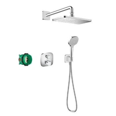 Afbeelding van Hansgrohe Croma E inbouw regendouche met 28cm hoofddouche en 3 standen handdouche chroom