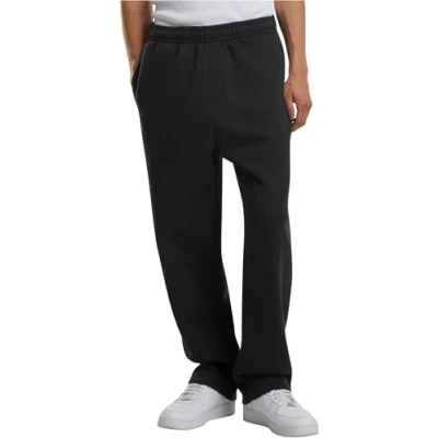 Afbeelding van Build Your Brand Heren sportbroek Fluffy Trackpants, casual joggingbroek in loose fit, maten S 5XL, zwart, 3XL