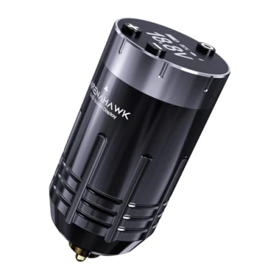 Afbeelding van Arenahwak Wireless Battery Tattoo Power Supply Rechargeable USB Digital Display RCA Connection for Machine