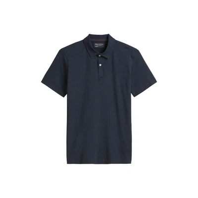 Afbeelding van Marc O&#039;Polo Short Sleeve Poloshirt, Heren, Maat: Medium, Dark navy