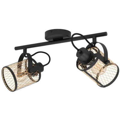 Afbeelding van EGLO Dellow spot E27 2 lichts 47.5 cm Zwart/Goud
