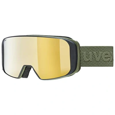 Afbeelding van uvex saga TO skibril voor dames en heren met verwisselbare brilglazen tochtvrije ventilatie van het frame croco matt/gold LGL clear one size