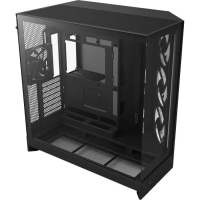 Afbeelding van NZXT H9 Flow RGB (2025) All Black midi tower behuizing