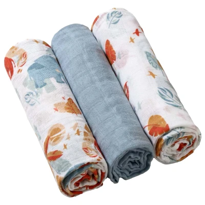 Afbeelding van Baby Ono 3 Stuks Blauwgrijs Hydrofiel Luiers 348/07
