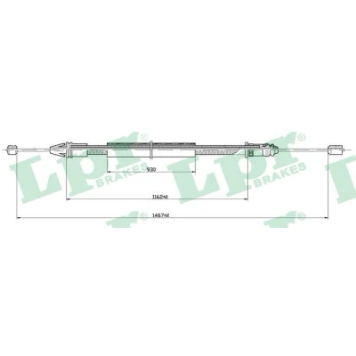Afbeelding van Lpr Handremkabel C0401B