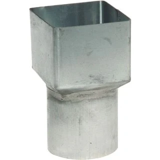 Afbeelding van Rheinzink wb verloopstuk vierkant rond 80x80mm 80mm 1635002200