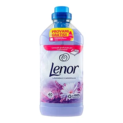 Afbeelding van Lenor Wasverzachterconcentraat, 320 wasbeurten (8 x 40), lavendel en kamille, maxi formaat, ruikt elke nacht tot een week