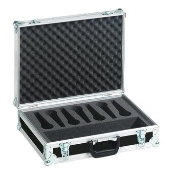 Afbeelding van Roadinger microfoon flightcase voor 7 microfoons zwart