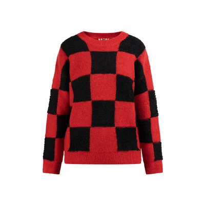 Afbeelding van myMo ROCKS Trui &#039;Nolie&#039; rood / zwart