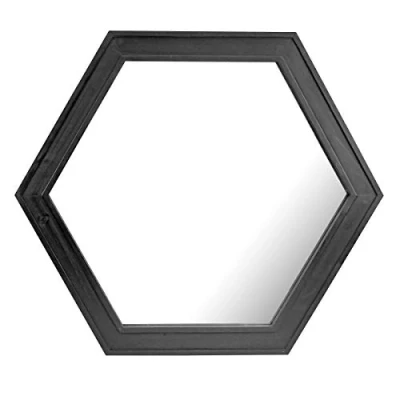 Afbeelding van Stonebriar Muurspiegel met zwart geschilderd houten kader en bijgevoegde hangende beugel, 24 &quot;x 21&quot;