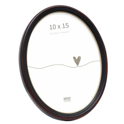 Afbeelding van Deknudt Frames S100F9 10.0X15.0 fotolijst, ovaal, klassiek, zwart 18 x 14 2 cm