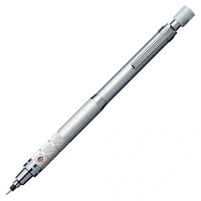 Afbeelding van Uni Ball 153528584 Kuru Toga High Grade Premium Edition Mechanisch Potlood, met Zilveren Vat, Zilver, 1x Polsband