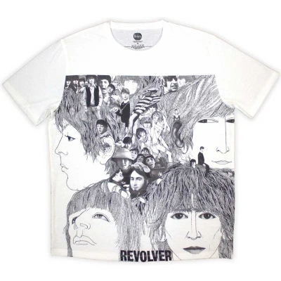 Afbeelding van The Beatles Revolver Heren T shirt M Wit