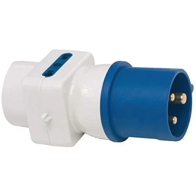 Afbeelding van Brennenstuhl 1081562 CEE adapter 3 polig 16A/230V stekker, 2 Italiaanse stopcontacten 10A+16A, 1 geaarde stopcontact, (IP44), kinderbeveiliging