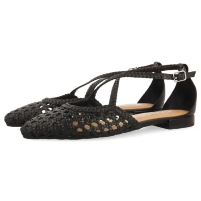 Afbeelding van Gioseppo Leskovic Ballerina&#039;s met enkelbandjes, Dames, Maat: 37, Black Leer