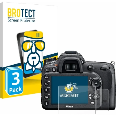 Afbeelding van BROTECT Screenprotector voor Nikon D7100 Folie Beschermfolie Beschermglas transparant (3 Stuks)
