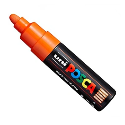 Afbeelding van Uni POSCA PC 7M Paint Marker Art Pennen Grote Bullet Penpunt 4,5 5,5mm 15 Kleuren Nieuw voor 2017 Oranje
