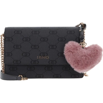 Afbeelding van LIU JO WITH LOGO AND Charm Schoudertas, Dames, Maat: One Size, Black
