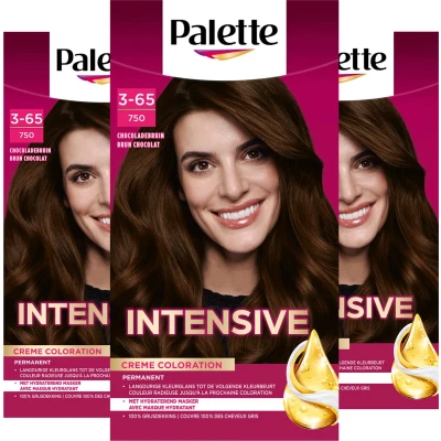 Afbeelding van 3x Poly Palette Haarverf 750 Chocolade Bruin kopen? Nu in de aanbieding bij