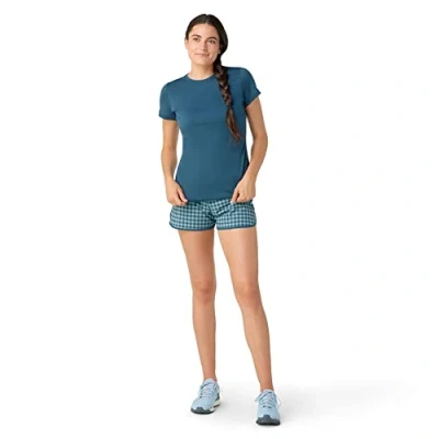 Afbeelding van Smartwool Short Sleeve TEE Tshirt basic, Dames, Maat: Large, Twilight blue