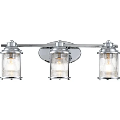 Afbeelding van Kichler LED Badkamerarmatuur Ashland Bay 3X E27 Max 60W IP44 Polished Chrome
