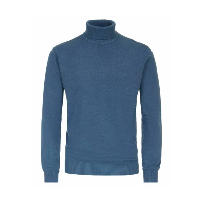 Afbeelding van Redmond Rollkragen Trui blau, Heren, Maat: Medium, Blau