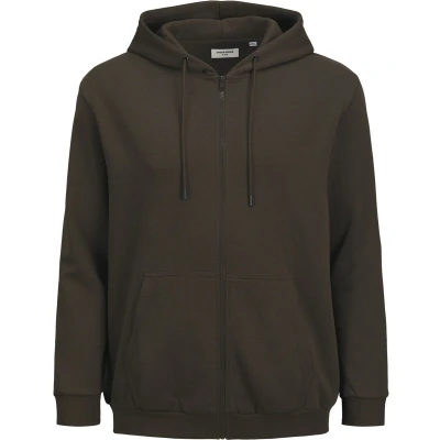 Afbeelding van Jack &amp; Jones Jjebradley PLUS Sweater met rits, Heren, Maat: 2XL, Mulch