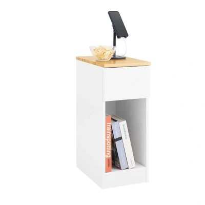 Afbeelding van nachtkastje bijzettafel stabiliteit en opslag 25x60x40cm Organiseren beschermen vloeren