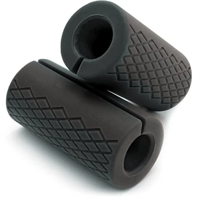 Afbeelding van CampTeck Dik Bar Grips Siliconen voor Barbell &amp; Dumbbells Verhoog Arm Mate, Biceps, Triceps, Onderarmen en Grip Kracht Set van 2