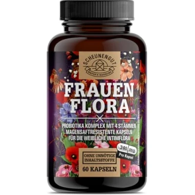 Afbeelding van Frauenflora® Intieme flora complex 200 miljard CFU/g belangrijk: in het laboratorium geteste 4 bacteriestammen Lactobacillus reuteri, rhamnosus, crispatus, acidophilus maagsapresistent. SCHEUNENGUT®