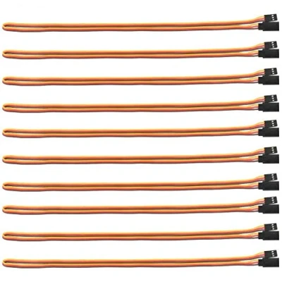 Afbeelding van POFET 10Pcs 100Cm JR Stijl Servo Verlengkabels, 3Pin Verlengkabel 22AWG 60 Cores Draad Mannelijke naar Vrouwelijke Futaba voor Afstandsbediening Vliegtuigen