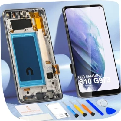 Afbeelding van voor Samsung Galaxy S10 LCD display,TFT G973 SM G973F 6,1&quot; Touchscreen Digitazer Assembly vervanging met reparatiekit (zwart frame, Zonder Vingerafdrukherkenning)