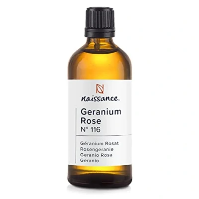 Afbeelding van Naissance Rosenganie Essentiële Olie (nr. 116) 100 ml 100% Natuurlijke Zuiverheid Onverdunde Rose GeraniumOlie voor Cosmetica, Aromatherapie, Geurlamp GeurOlie Aroma Diffuser