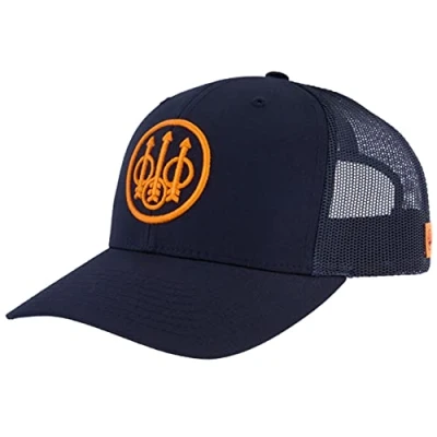 Afbeelding van Beretta Heren Mesh Back Straightpull Trucker Hoed, Navy, one size Fits All, Donkerblauw,