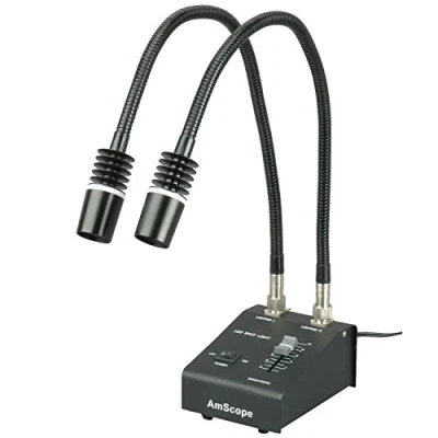 Afbeelding van Amscope Zwanenhals dubbele lamp met krachtige 6 watt leds