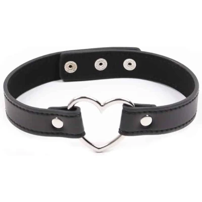 Afbeelding van Collar with Heart Shaped Hoop Adjustable 41,5 cm Black