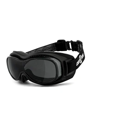 Afbeelding van Chillout Rider® Motorfietsbril motorbril voor brildragers anti condens HLT® kunststof veiligheidsglas volgens DIN EN 166 motorbril: CR006 (smoke)