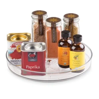 Afbeelding van Lazy Susan Draaiplateau, 22.9 cm, Kunststof, Transparant iDesign Linus