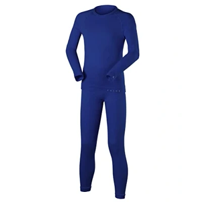 Afbeelding van FALKE Uniseks kind Set van onderlaag Maximum Warm K UW Functioneel material Sneldrogend 1 Stuk, Blauw (Yve 6714), 158 164